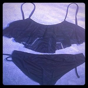 Black 2 piece bathing suit